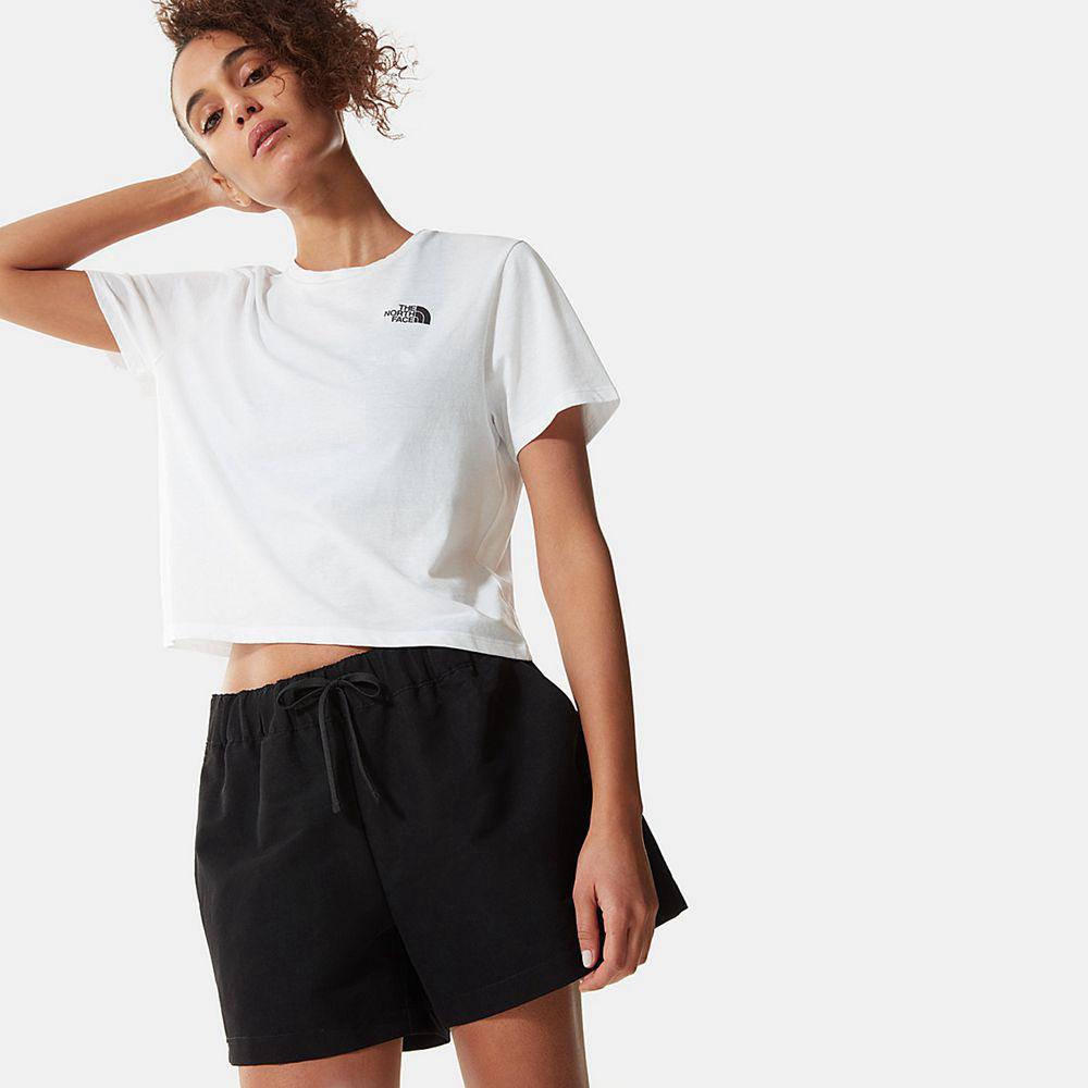 The North Face Foundation Cropped Γυναικεια T Shirt - Ασπρα (JEXN79208)